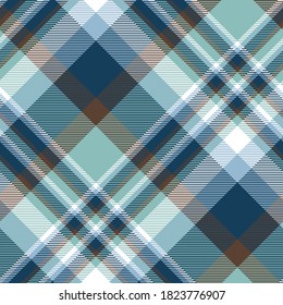 Seamless plaid check pattern. Allover checkered fabric print.