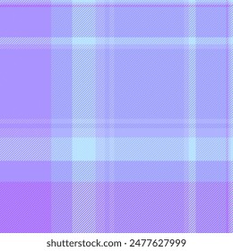 Seamless plaid check of vector background fabric with a texture textile pattern tartan in blue and violet colors.