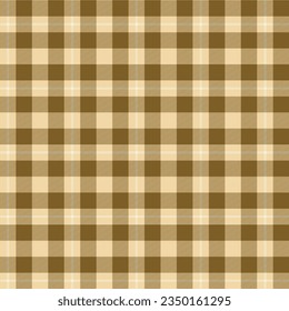 Seamless plaid and checkered patterns in brown and beige for textile design. Tartan plaid pattern graphic background for a fabric print. Vector illustration.