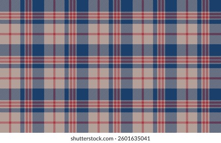 Seamless plaid, cream, blue, orange, simple and elegant style, suitable for designing clothes, skirts, pants, adding brightness and modernity to every look.