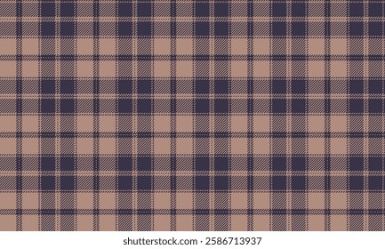 Seamless plaid, cream, purple, for designing clothes, skirts, pants, adding beauty and interesting simple style. Can be used in many ways, vector illustration.