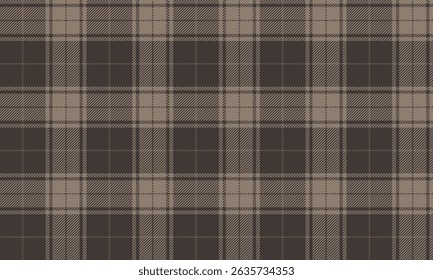 Seamless plaid fabric, brown, dark beige for textiles and clothing, skirts, pants, aprons, tablecloths, adding a simple and elegant style suitable for all occasions.