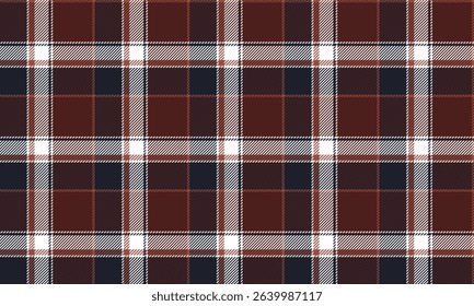 Seamless plaid fabric, navy blue, dark red, white for textiles and clothing such as skirts, pants, aprons, tablecloths, adding a classic and distinctive style.