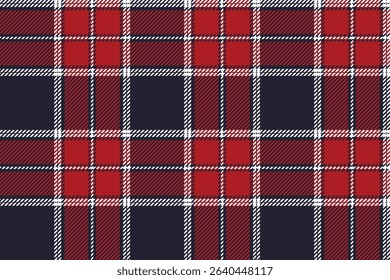 Seamless plaid fabric, navy, red, white for textiles, design clothes, skirts and pants, shirts, suits, casual wear, add charm with unique patterns, look stylish and modern.