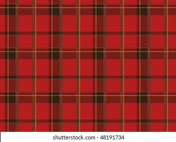 Seamless plaid fabric pattern background. Vector illustration.