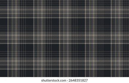 Seamless plaid fabric pattern, black, brown, beige, vintage style, elegant and simple, suitable for designing clothes, skirts, pants, aprons, adding a classic and stylish look.