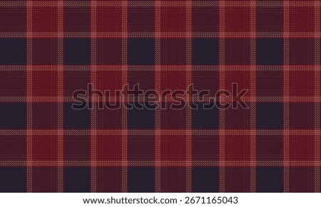 Seamless plaid fabric pattern in purple, dark red, and beige for designing clothes, skirts, pants, and dresses. Add a contemporary and unique charm to every look.