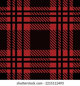 Seamless plaid fabric Red For shirts, blankets, tablecloths, covers or other fashion items. Daily life and home textile printing