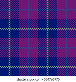 seamless Plaid fabric texture cells with stripes Scotland pattern blue