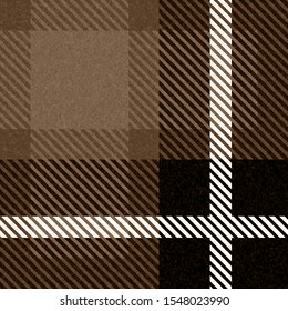 Seamless plaid fabric texture, vector art illustration.