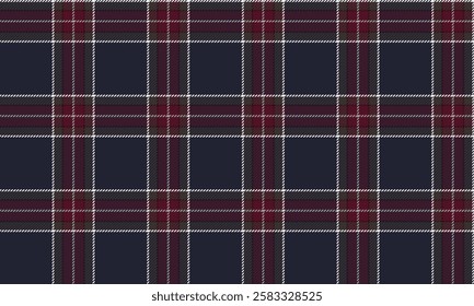 Seamless plaid, navy, red, brown and white, suitable for designing clothes, skirts and pants, unique and modern, adding personality and style to the wearer.