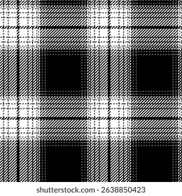 Seamless plaid pattern, black and white, classic and simple design, suitable for designing clothes, skirts and pants, shirts, blankets, adding a highlight to every style of look.
