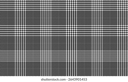 Seamless plaid pattern, black and white, simple and cool, timeless charm for textiles, clothing, skirts, pants, casual wear, aprons of all styles, blankets, vector illustration.