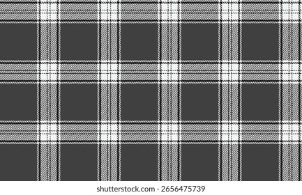 Patrón de cuadros sin costuras, blanco y negro, da una sensación fresca, moderna y elegante para el diseño de faldas y pantalones modernos, mínimos o de moda callejera.
