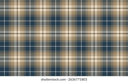 Seamless plaid pattern, blue, beige, cream, brown, combines classic and warm, suitable for designing clothes, skirts and pants, giving a timeless and elegant look.