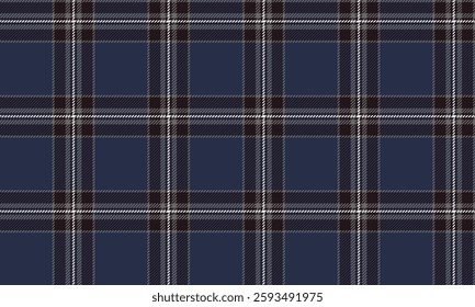 Seamless plaid pattern, blue, brown, white, suitable for designing clothes such as skirts and pants, adding chic and uniqueness to your outfit.