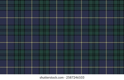 Seamless plaid pattern, blue, green, yellow, black, perfect for designing clothes, skirts and pants, perfect and modern, vector illustration.