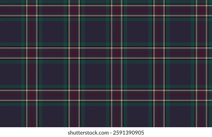 Seamless plaid pattern, blue, green, red, cream, suitable for designing clothes such as skirts, pants and various dresses for a stylish and modern look.