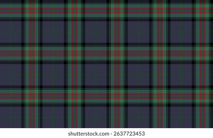 Seamless plaid pattern, blue, green, red, black for textiles and clothing, skirts, pants, tablecloths, blankets, giving a unique and stylish look, vector illustration.