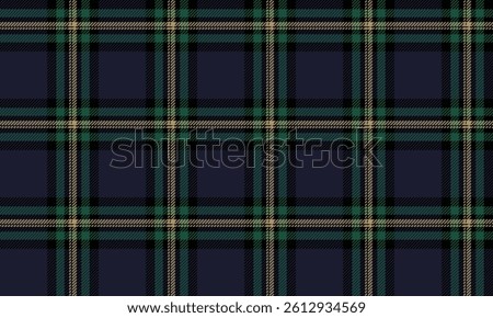 Seamless plaid pattern, blue, green, beige, black, gives a luxurious and modern feel, suitable for designing unique clothes, skirts and pants, vector illustration.