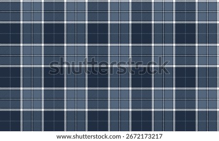 Seamless plaid pattern, blue, light blue, white, for textiles, shirts, dresses, skirts, pants that need to stand out in style, vector illustration.