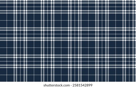 Seamless plaid pattern, blue and white for designing clothes such as shirts, skirts and pants. The pattern gives a classic and modern feel.
