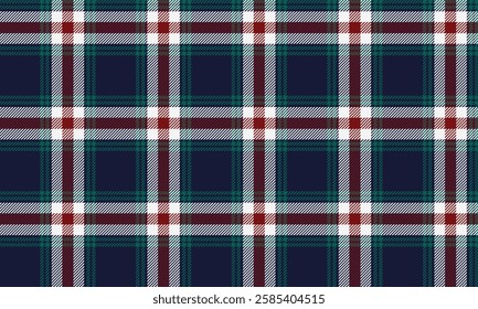 Seamless plaid pattern, blue, white, red, green, suitable for designing clothes, skirts and pants, can be applied to various styles and occasions.