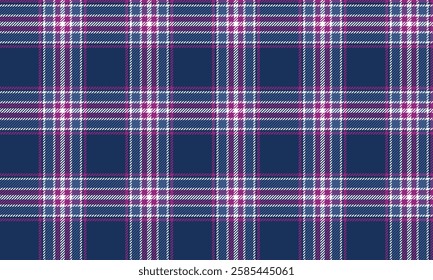 Seamless plaid pattern, blue, white, pink, featuring simple and classic lines, suitable for fashion clothing design, both skirts and pants.