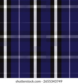 Seamless plaid pattern, blue, white, light blue, suitable for sewing clothes such as skirts and pants