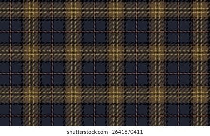Seamless plaid pattern, blue, yellow, black, pink, stylish and striking for textile design, clothing, skirts and pants for all fashion looks, vector illustration.