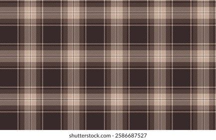 Seamless plaid pattern, brown, cream, suitable for designing various clothes such as skirts and pants. Designed for a perfect fit and a modern, elegant style.