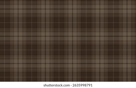 Padrão xadrez contínuo, marrom, creme, preto, quente e clássico sentir para têxteis e roupas, saias, calças, adicionar estilo e luxo ao seu design, ilustração vetorial.