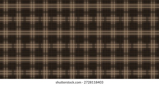 Seamless plaid pattern, brown, cream, suitable for designing clothes such as skirts and pants to add a chic and striking look to your outfit, vector illustration.