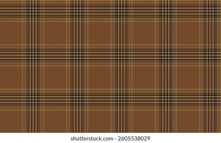 Seamless plaid pattern, brown, gray, yellow, suitable for creating fashionable clothes such as skirts and pants, adding warmth and luxury to your designs perfectly.