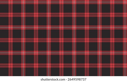 Seamless plaid pattern, brown, red, white, classic style, suitable for designing clothes, skirts, pants, casual wear, adding a warm and stylish look, vector illustration.