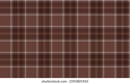 Seamless plaid pattern, brown, white, suitable for designing clothes such as skirts, pants, giving a warm and charming feeling that never goes out of style.