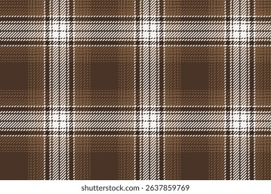 Seamless plaid pattern, brown, white, classic and warm feel for textiles, clothing, skirts and pants, shirts, blankets, adding a simple but charming style, vector illustration.