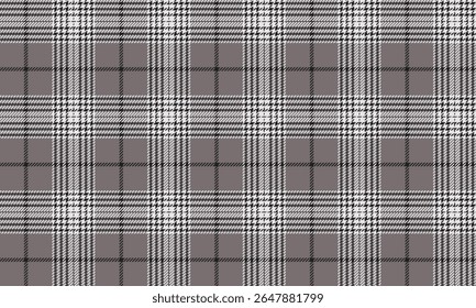 Seamless plaid pattern, brown, white, black, suitable for designing clothes, skirts, pants, classic, modern, versatile, vector illustration.