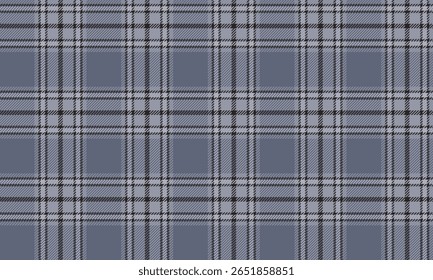 Seamless plaid pattern, classic blue and black, perfect for designing trendy clothes, teen wear, such as skirts and street fashion, cool and stylish, vector illustration.