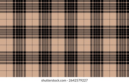 Seamless plaid pattern, cream, black, classic and simple, suitable for designing clothes, skirts and pants, adding elegance and style to your outfit.