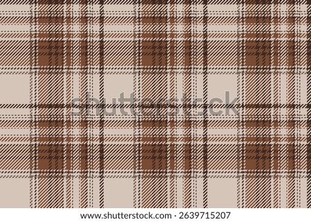 Seamless plaid pattern, cream, brown, warm, classic feel, suitable for designing clothes, skirts and pants, timeless beauty, vector illustration.