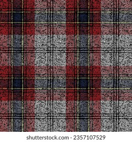 Seamless plaid pattern design grungy background