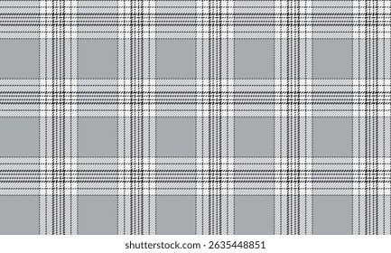 Seamless plaid pattern, gray, white, black, gives a luxurious and modern feel. For textiles and clothing design such as skirts, pants, add a unique identity to your style.