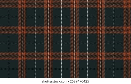 Seamless plaid pattern, green, orange, brown, white, suitable for designing clothes, skirts, pants, adding a bright and modern touch to your style.
