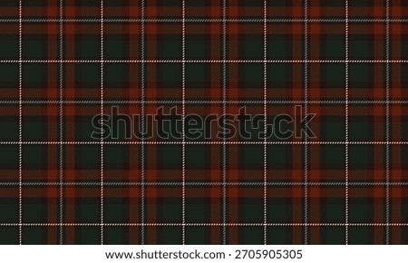 Seamless plaid pattern in green, red, white, and brown for clothing designs, skirts, pants, dresses, suits, and blankets. Add a classic and modern fashion.