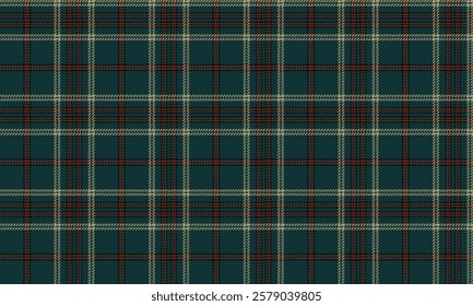 Seamless plaid pattern, green, yellow, brown. Design for clothes, skirts, pants. Beautiful pattern, suitable for any occasion, vector illustration.