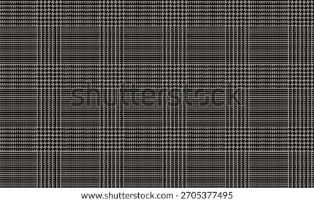 Seamless plaid pattern, grey and black, simple and elegant, perfect for clothing designs, skirts, pants, suits, dresses, adding a classic and cool touch to every fashion style.