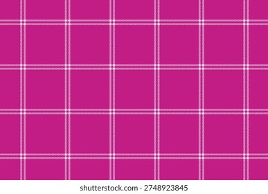 Seamless plaid pattern, hot pink white chequered windowpane plaid pattern background for textile clothing