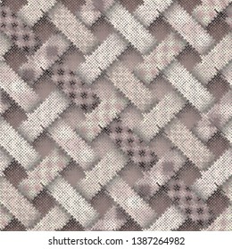 Seamless plaid pattern. Imitation of a texture of rough canvas. Vector image.