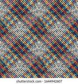 Seamless plaid pattern. Imitation of a texture of rough canvas. Vector image.